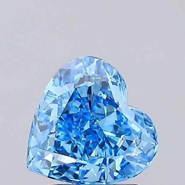 Loose Diamond - HEART 1.59ct Fancy Vivid Blue VS1: Loose Diamond - HEART 1.59ct Fancy Vivid Blue VS1 Source: This is a real non-mined Diamond that has been grown in a lab Shape: HEART Carats: 1.59 Color: Fancy Vivid Blue Certification: IGI Video:
