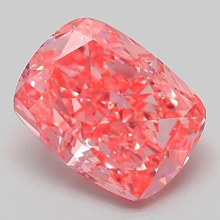 Loose Diamond - CUSHION MODIFIED 3.17ct Fancy Vivid Pink VVS2: Loose Diamond - CUSHION MODIFIED 3.17ct Fancy Vivid Pink VVS2 Source: This is a real non-mined Diamond that has been grown in a lab Shape: CUSHION MODIFIED Carats: 3.17 Color: Fancy Vivid Pink Certifi