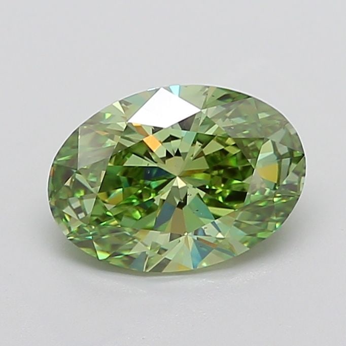 Loose Diamond - OVAL 2.74ct Fancy Vivid Green SI1: Loose Diamond - OVAL 2.74ct Fancy Vivid Green SI1 Source: This is a real non-mined Diamond that has been grown in a lab Shape: OVAL Carats: 2.74 Color: Fancy Vivid Green Certification: IGI The Diamond