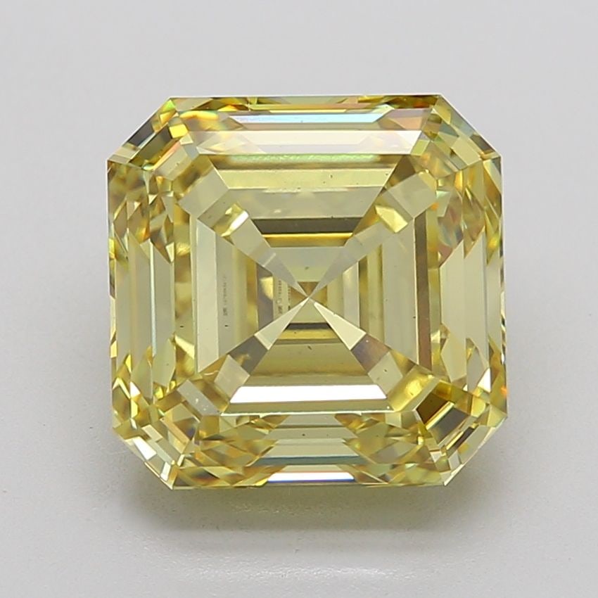 Loose Diamond - ASSCHER 10.01ct Fancy Intense Yellow VS1: Loose Diamond - ASSCHER 10.01ct Fancy Intense Yellow VS1 Source: This is a real non-mined Diamond that has been grown in a lab Shape: ASSCHER Carats: 10.01 Color: Fancy Intense Yellow Certification: I