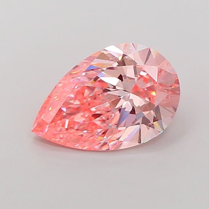 Loose Diamond - PEAR 2.41ct Fancy Vivid Pink VS1: Loose Diamond - PEAR 2.41ct Fancy Vivid Pink VS1 Source: This is a real non-mined Diamond that has been grown in a lab Shape: PEAR Carats: 2.41 Color: Fancy Vivid Pink Certification: IGI Video: