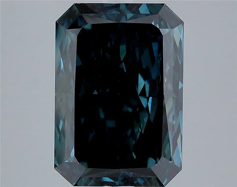 Loose Diamond - RADIANT 5.01ct Fancy Deep Green Blue SI1: Loose Diamond - RADIANT 5.01ct Fancy Deep Green Blue SI1 Source: This is a real non-mined Diamond that has been grown in a lab Shape: RADIANT Carats: 5.01 Color: Fancy Deep Green Blue Certification: I