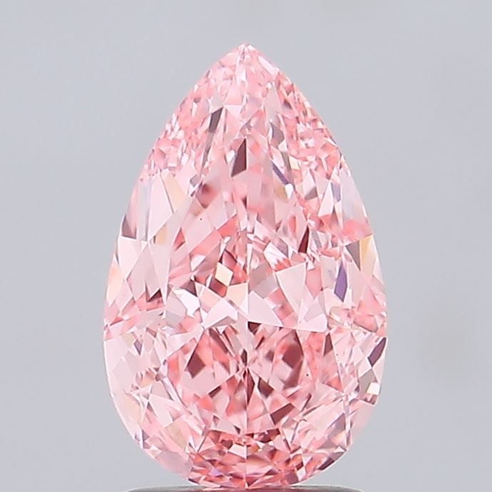 Loose Diamond - PEAR 2.52ct Fancy Vivid Pink VS1: Loose Diamond - PEAR 2.52ct Fancy Vivid Pink VS1 Source: This is a real non-mined Diamond that has been grown in a lab Shape: PEAR Carats: 2.52 Color: Fancy Vivid Pink Certification: IGI Video:
