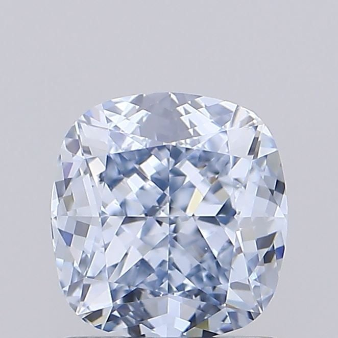 Loose Diamond - CUSHION MODIFIED 1.29ct Fancy Light Blue VVS2: Loose Diamond - CUSHION MODIFIED 1.29ct Fancy Light Blue VVS2 Source: This is a real non-mined Diamond that has been grown in a lab Shape: CUSHION MODIFIED Carats: 1.29 Color: Fancy Light Blue Certifi