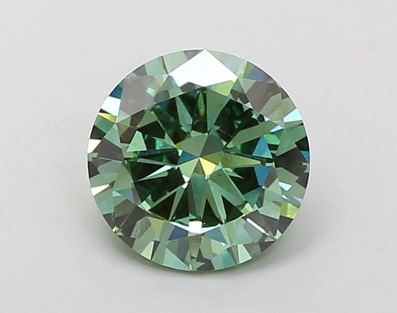 Loose Diamond - ROUND 2.0ct Fancy Vivid Green VS2: Loose Diamond - ROUND 2.0ct Fancy Vivid Green VS2 Source: This is a real non-mined Diamond that has been grown in a lab Shape: ROUND Carats: 2.0 Color: Fancy Vivid Green Certification: IGI Video: