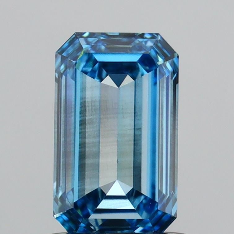 Loose Diamond - EMERALD 1.09ct Fancy Vivid Blue SI1: Loose Diamond - EMERALD 1.09ct Fancy Vivid Blue SI1 Source: This is a real non-mined Diamond that has been grown in a lab Shape: EMERALD Carats: 1.09 Color: Fancy Vivid Blue Certification: IGI Video: