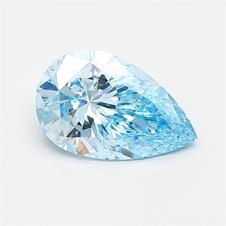Loose Diamond - PEAR 1.0ct Fancy Vivid Blue VS1: Loose Diamond - PEAR 1.0ct Fancy Vivid Blue VS1 Source: This is a real non-mined Diamond that has been grown in a lab Shape: PEAR Carats: 1.0 Color: Fancy Vivid Blue Certification: IGI Video: