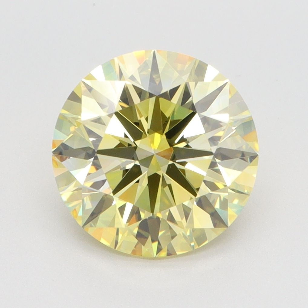 Loose Diamond - ROUND 3.05ct Fancy Intense Yellow VVS2: Loose Diamond - ROUND 3.05ct Fancy Intense Yellow VVS2 Source: This is a real non-mined Diamond that has been grown in a lab Shape: ROUND Carats: 3.05 Color: Fancy Intense Yellow Certification: IGI Vi