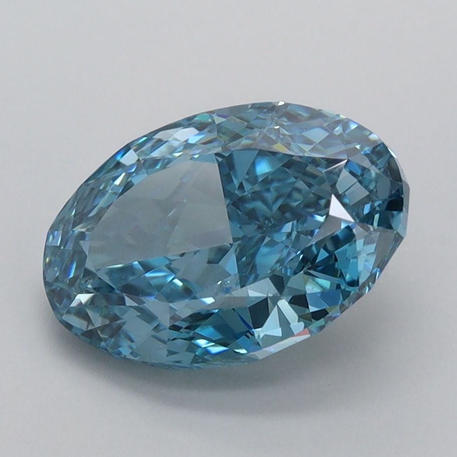 Loose Diamond - OVAL 2.63ct Fancy Vivid Blue VVS2: Loose Diamond - OVAL 2.63ct Fancy Vivid Blue VVS2 Source: This is a real non-mined Diamond that has been grown in a lab Shape: OVAL Carats: 2.63 Color: Fancy Vivid Blue Certification: IGI Video:
