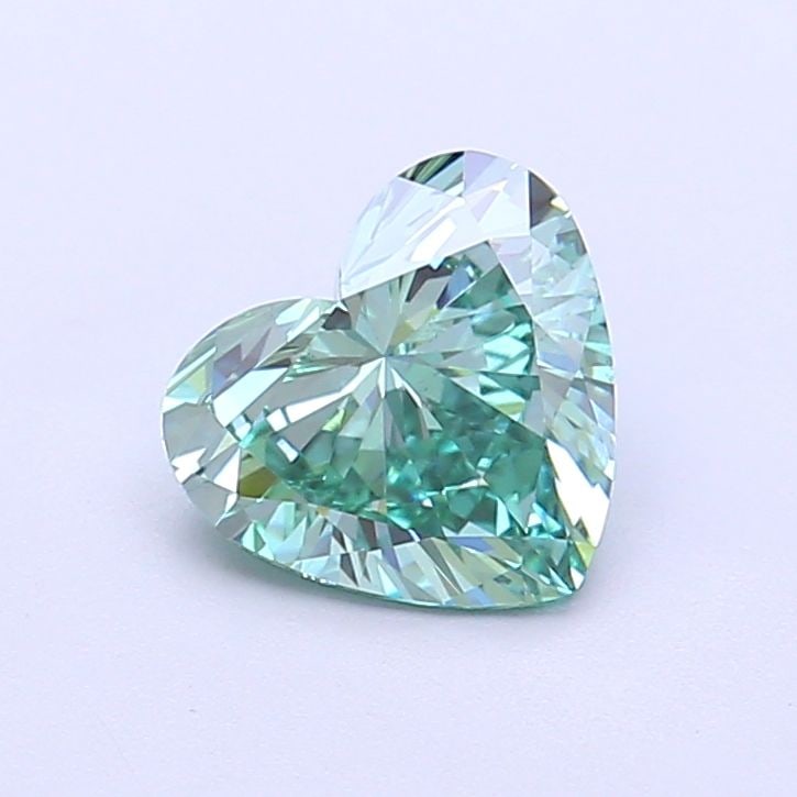 Loose Diamond - HEART 1.18ct Fancy Vivid Green VS1: Loose Diamond - HEART 1.18ct Fancy Vivid Green VS1 Source: This is a real non-mined Diamond that has been grown in a lab Shape: HEART Carats: 1.18 Color: Fancy Vivid Green Certification: IGI Video:
