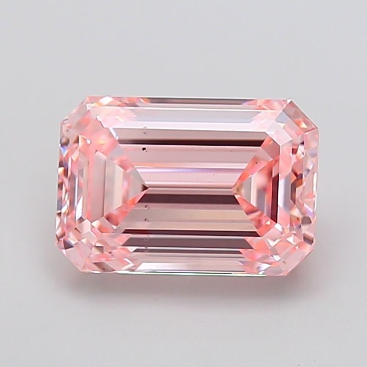 Loose Diamond - EMERALD 4.03ct Fancy Intense Pink VS2: Loose Diamond - EMERALD 4.03ct Fancy Intense Pink VS2 Source: This is a real non-mined Diamond that has been grown in a lab Shape: EMERALD Carats: 4.03 Color: Fancy Intense Pink Certification: IGI Vid