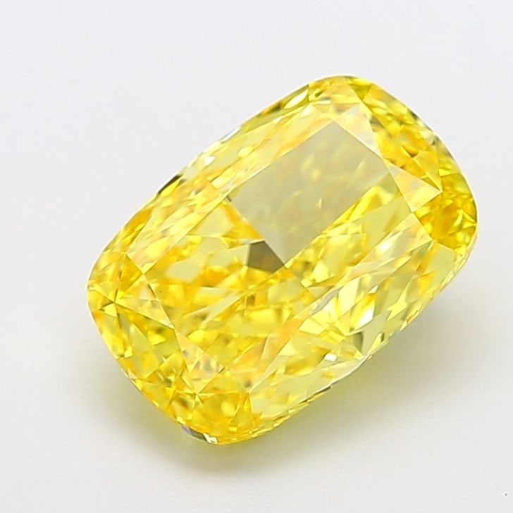 Loose Diamond - CUSHION MODIFIED 4.51ct Fancy Vivid Yellow VS1: Loose Diamond - CUSHION MODIFIED 4.51ct Fancy Vivid Yellow VS1 Source: This is a real non-mined Diamond that has been grown in a lab Shape: CUSHION MODIFIED Carats: 4.51 Color: Fancy Vivid Yellow Cert