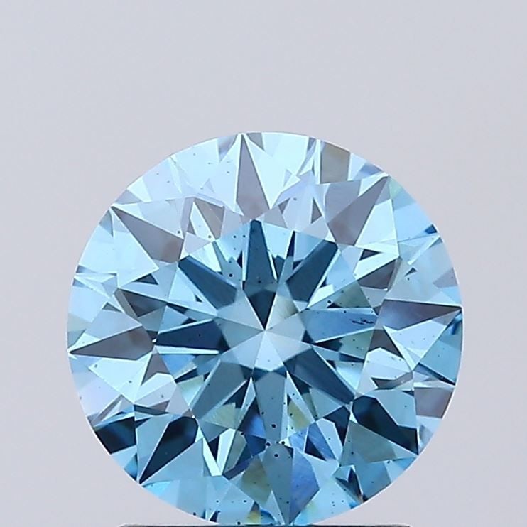 Ideal Loose Diamond - ROUND 1.52ct Fancy Vivid Blue VS2 (1 of 1)