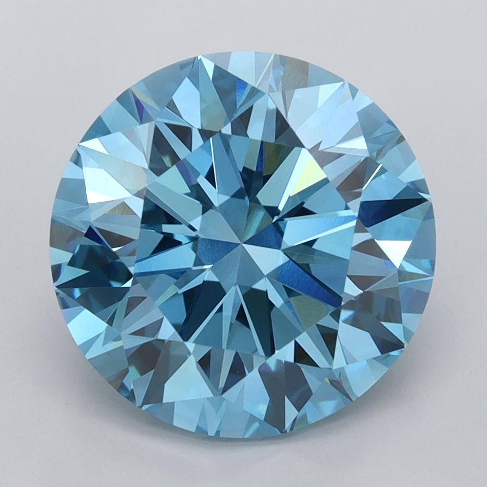 Ideal Loose Diamond - ROUND 3.99ct Fancy Vivid Blue VVS1: Ideal Loose Diamond - ROUND 3.99ct Fancy Vivid Blue VVS1 Source: This is a real non-mined Diamond that has been grown in a lab Shape: ROUND Carats: 3.99 Color: Fancy Vivid Blue Certification: IGI Vide
