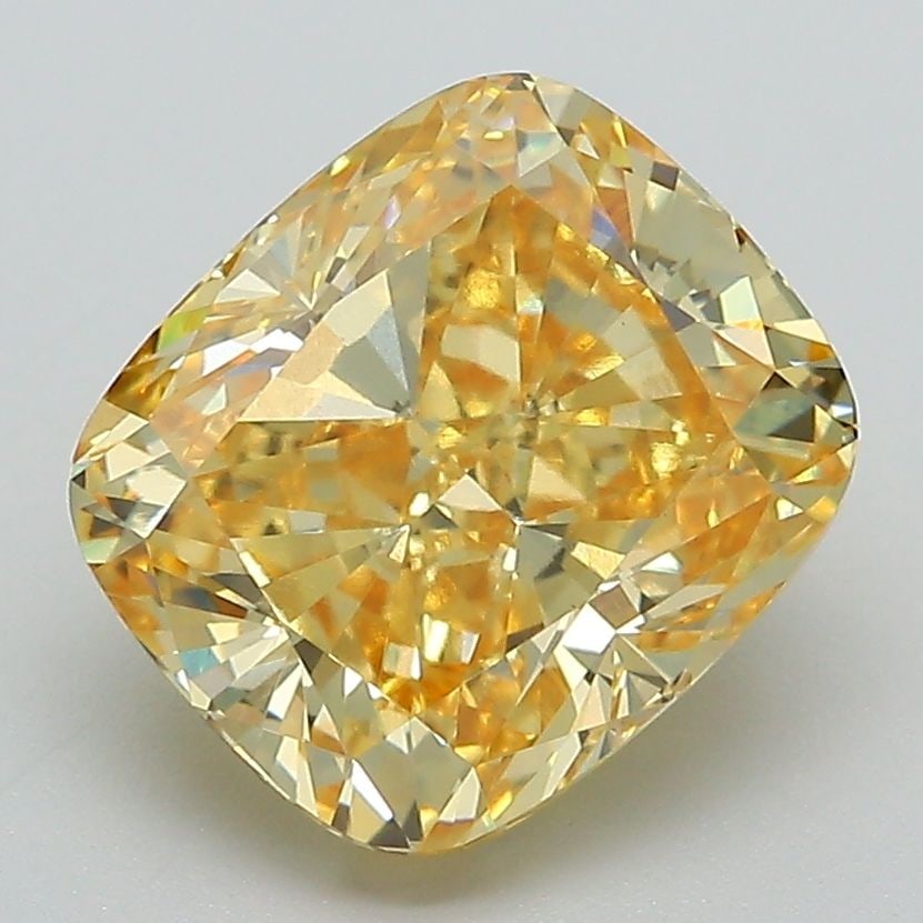 Loose Diamond - CUSHION MODIFIED 3.55ct Fancy Vivid Yellow VVS2 (1 of 1)