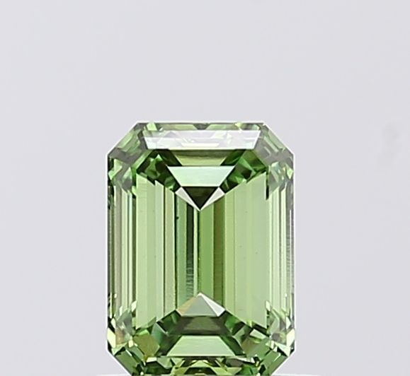 Loose Diamond - EMERALD 0.9ct Fancy Vivid Green VS1 (1 of 1)