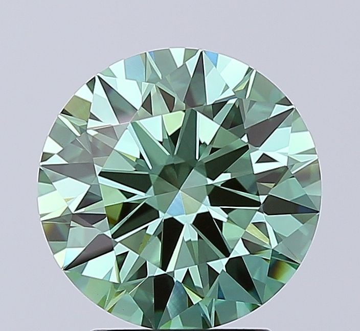 Ideal Loose Diamond - ROUND 3.0ct Fancy Vivid Green VS1 (1 of 1)