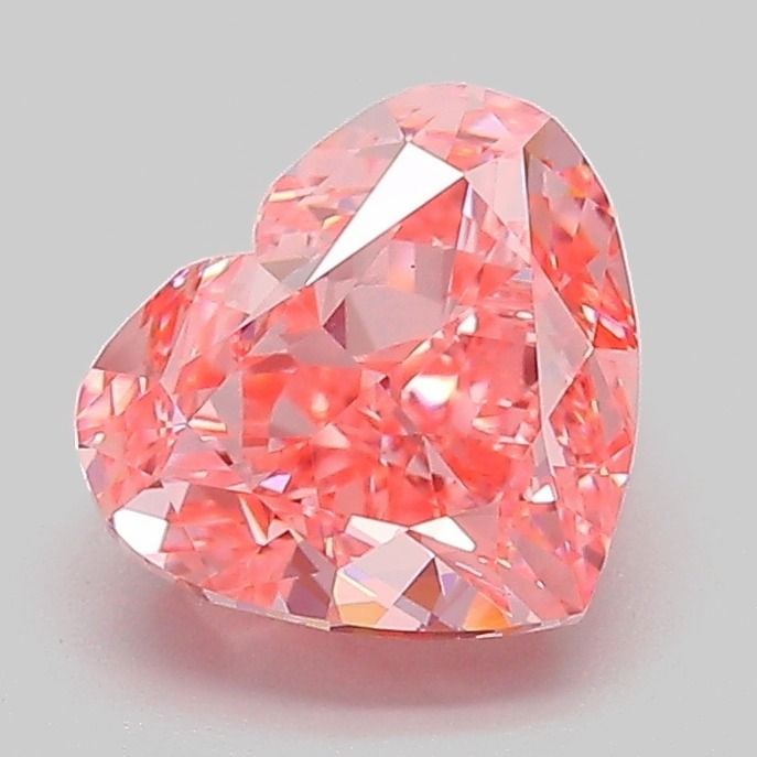 Loose Diamond - HEART 2.0ct Fancy Vivid Pink VS1: Loose Diamond - HEART 2.0ct Fancy Vivid Pink VS1 Source: This is a real non-mined Diamond that has been grown in a lab Shape: HEART Carats: 2.0 Color: Fancy Vivid Pink Certification: IGI Video: