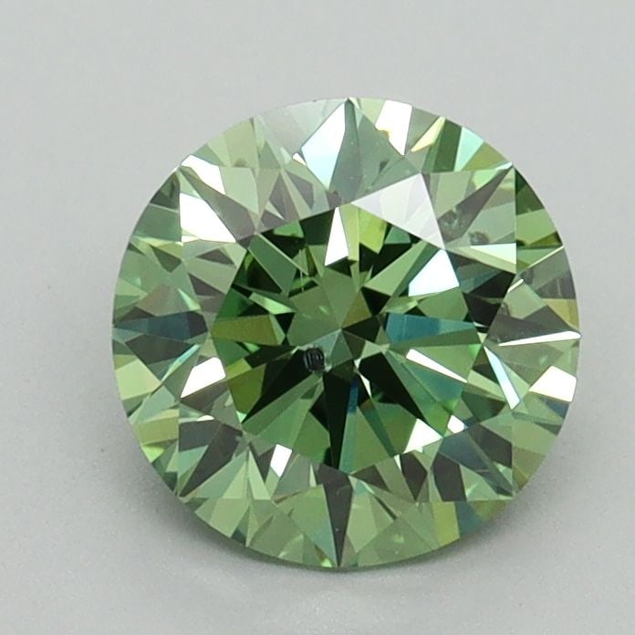 Ideal Loose Diamond - ROUND 1.26ct Fancy Vivid Green SI1 (1 of 1)