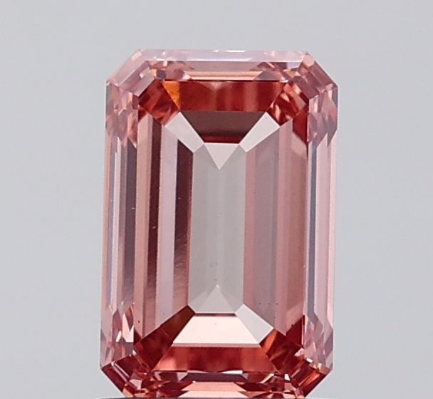 Loose Diamond - EMERALD 1.56ct Fancy Intense Brownish Pink VS2: Loose Diamond - EMERALD 1.56ct Fancy Intense Brownish Pink VS2 Source: This is a real non-mined Diamond that has been grown in a lab Shape: EMERALD Carats: 1.56 Color: Fancy Intense Brownish Pink