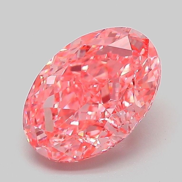 Loose Diamond - OVAL 2.1ct Fancy Vivid Pink VVS2: Loose Diamond - OVAL 2.1ct Fancy Vivid Pink VVS2 Source: This is a real non-mined Diamond that has been grown in a lab Shape: OVAL Carats: 2.1 Color: Fancy Vivid Pink Certification: IGI Video: