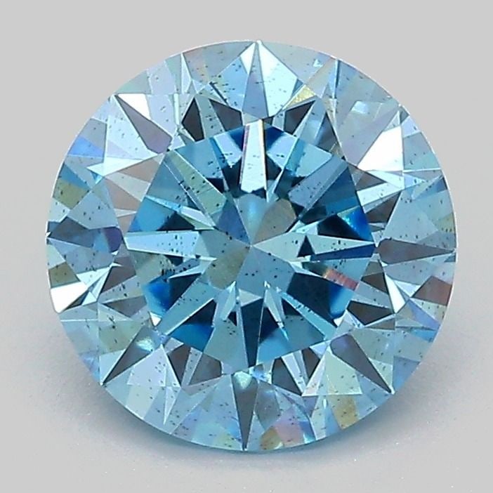 Loose Diamond - ROUND 2.1ct Fancy Vivid Blue SI2: Loose Diamond - ROUND 2.1ct Fancy Vivid Blue SI2 Source: This is a real non-mined Diamond that has been grown in a lab Shape: ROUND Carats: 2.1 Color: Fancy Vivid Blue Certification: IGI Video: