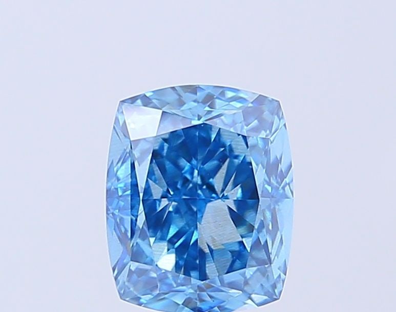 Loose Diamond - CUSHION MODIFIED 2.3ct Fancy Vivid Blue VS2: Loose Diamond - CUSHION MODIFIED 2.3ct Fancy Vivid Blue VS2 Source: This is a real non-mined Diamond that has been grown in a lab Shape: CUSHION MODIFIED Carats: 2.3 Color: Fancy Vivid Blue Certificat