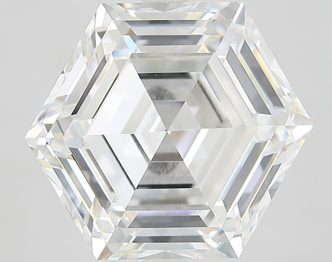 Loose Diamond - HEXAGONAL 9.05ct F VVS2: Loose Diamond - HEXAGONAL 9.05ct F VVS2 Source: This is a real non-mined Diamond that has been grown in a lab Shape: HEXAGONAL Carats: 9.05 Color: F Clarity: VVS2 Certification: IGI Video: