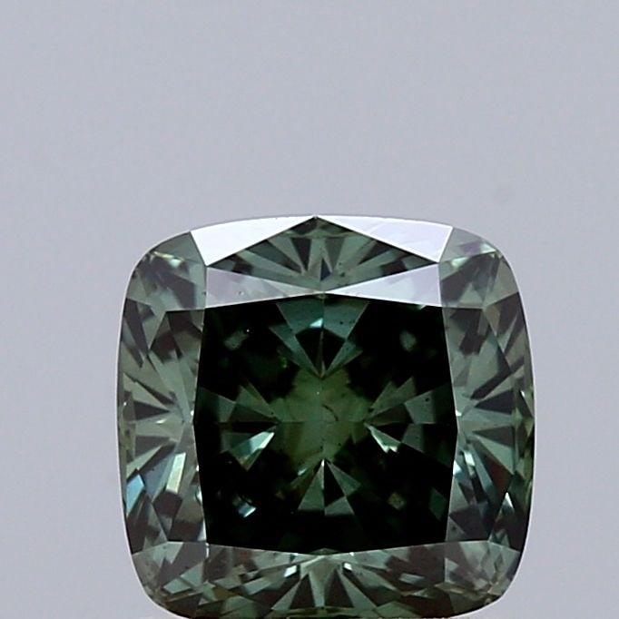 Loose Diamond - CUSHION MODIFIED 1.05ct Fancy Deep Green SI1: Loose Diamond - CUSHION MODIFIED 1.05ct Fancy Deep Green SI1 Source: This is a real non-mined Diamond that has been grown in a lab Shape: CUSHION MODIFIED Carats: 1.05 Color: Fancy Deep Green Certific