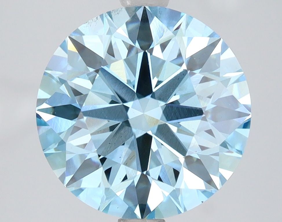 Ideal Loose Diamond - ROUND 4.01ct Fancy Vivid Blue VS2 (1 of 1)