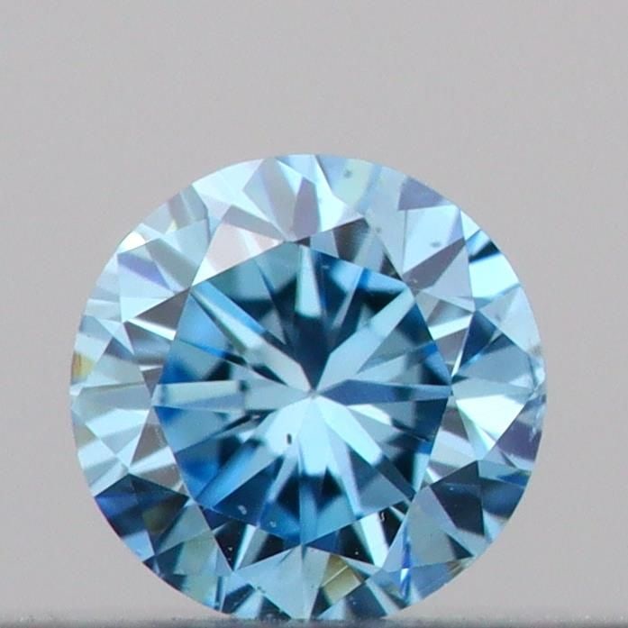 Loose Diamond - ROUND 0.11ct Fancy Intense Blue VS2 (1 of 1)