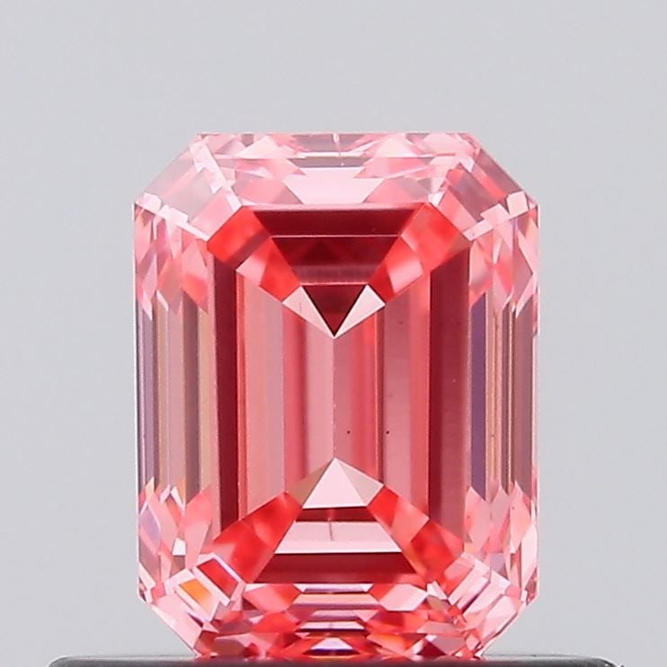 Loose Diamond - EMERALD 0.71ct Fancy Pink VS1: Loose Diamond - EMERALD 0.71ct Fancy Pink VS1 Source: This is a real non-mined Diamond that has been grown in a lab Shape: EMERALD Carats: 0.71 Color: Fancy Pink Certification: IGI Video: