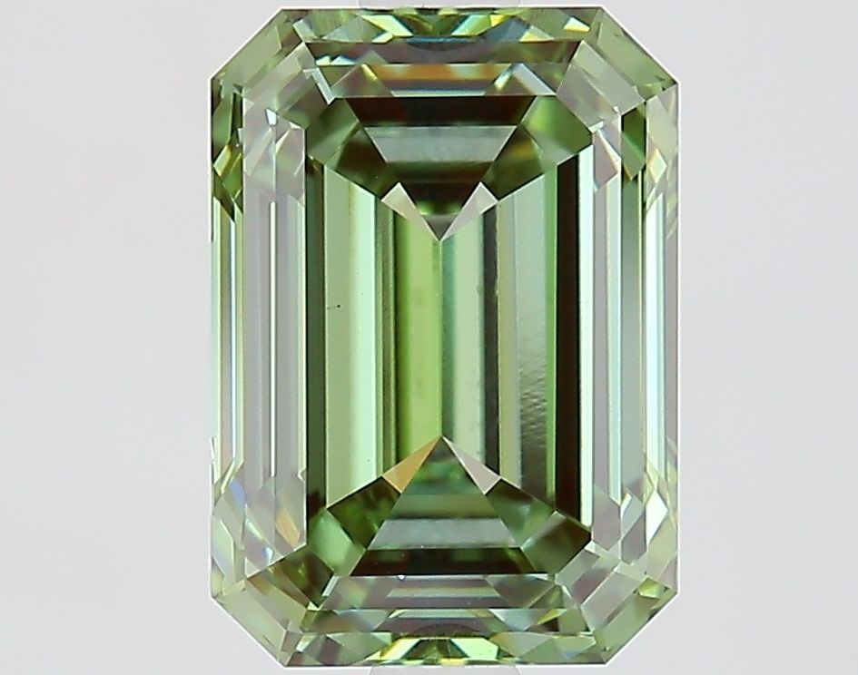Loose Diamond - EMERALD 2.65ct Fancy Vivid Green VS2: Loose Diamond - EMERALD 2.65ct Fancy Vivid Green VS2 Source: This is a real non-mined Diamond that has been grown in a lab Shape: EMERALD Carats: 2.65 Color: Fancy Vivid Green Certification: IGI Video