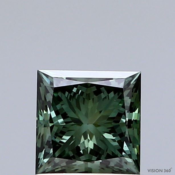 Loose Diamond - PRINCESS 1.07ct Fancy Deep Green VS1: Loose Diamond - PRINCESS 1.07ct Fancy Deep Green VS1 Source: This is a real non-mined Diamond that has been grown in a lab Shape: PRINCESS Carats: 1.07 Color: Fancy Deep Green Certification: IGI Video