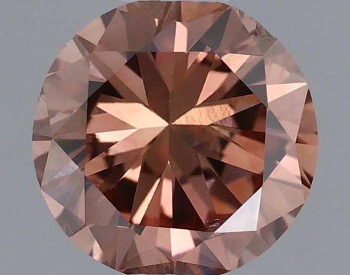 Loose Diamond - ROUND 0.44ct Fancy Deep Brownish Orangey Pink SI2: Loose Diamond - ROUND 0.44ct Fancy Deep Brownish Orangey Pink SI2 Source: Natural Shape: ROUND Carats: 0.44 Color: Fancy Deep Brownish Orangey Pink Certification: GIA Video: