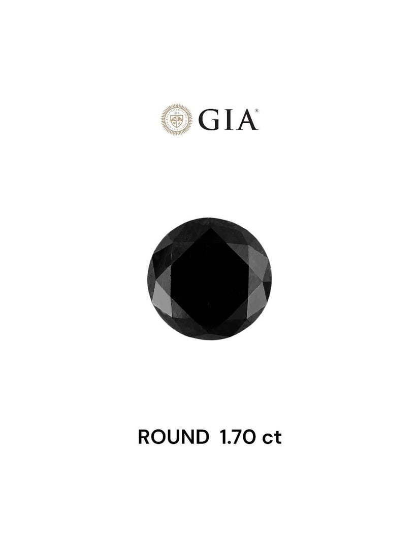 Loose Diamond - ROUND 1.7ct Fancy Black VVS2 (1 of 1)
