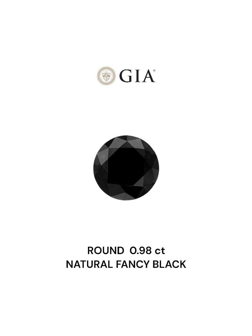 Loose Diamond - ROUND 0.98ct Fancy Black VVS2 (1 of 1)