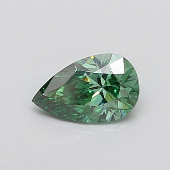 Loose Diamond - PEAR 0.76ct Fancy Vivid Green VS1: Loose Diamond - PEAR 0.76ct Fancy Vivid Green VS1 Source: This is a real non-mined Diamond that has been grown in a lab Shape: PEAR Carats: 0.76 Color: Fancy Vivid Green Certification: IGI The
