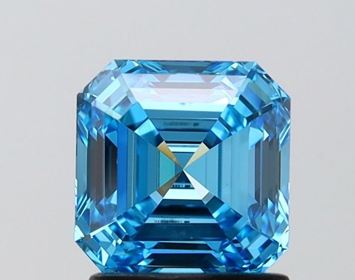 Loose Diamond - SQUARE EMERALD 1.53ct Fancy Vivid Blue VS1 (1 of 1)