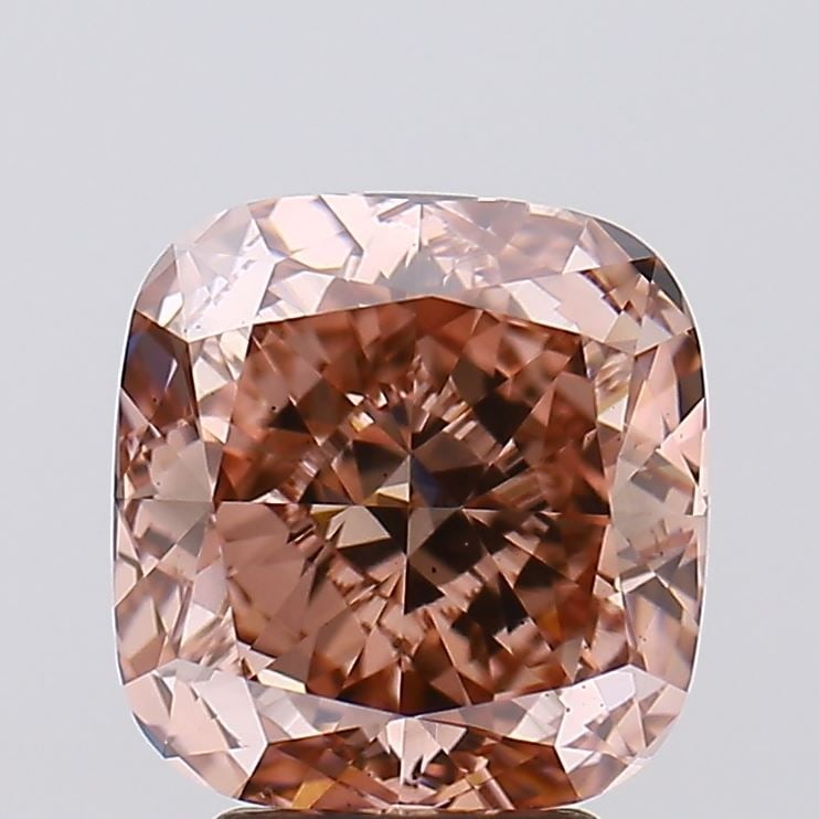 Loose Diamond - CUSHION MODIFIED 4.01ct Fancy Pinkish Brown VS2: Loose Diamond - CUSHION MODIFIED 4.01ct Fancy Pinkish Brown VS2 Source: This is a real non-mined Diamond that has been grown in a lab Shape: CUSHION MODIFIED Carats: 4.01 Color: Fancy Pinkish Brown