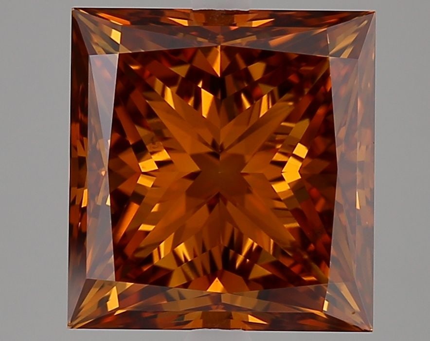 Loose Diamond - PRINCESS 5.01ct Fancy Vivid Orange Yellow VS2: Loose Diamond - PRINCESS 5.01ct Fancy Vivid Orange Yellow VS2 Source: This is a real non-mined Diamond that has been grown in a lab Shape: PRINCESS Carats: 5.01 Color: Fancy Vivid Orange Yellow
