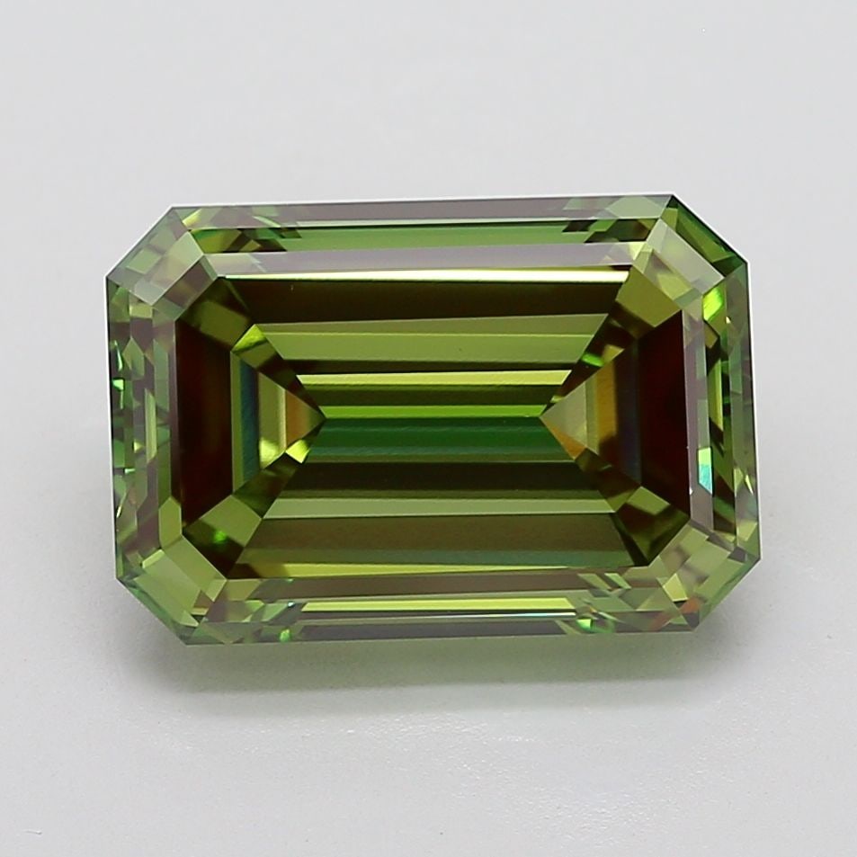 Loose Diamond - EMERALD 10.02ct Fancy Vivid Green VVS2: Loose Diamond - EMERALD 10.02ct Fancy Vivid Green VVS2 Source: This is a real non-mined Diamond that has been grown in a lab Shape: EMERALD Carats: 10.02 Color: Fancy Vivid Green Certification: IGI Vi