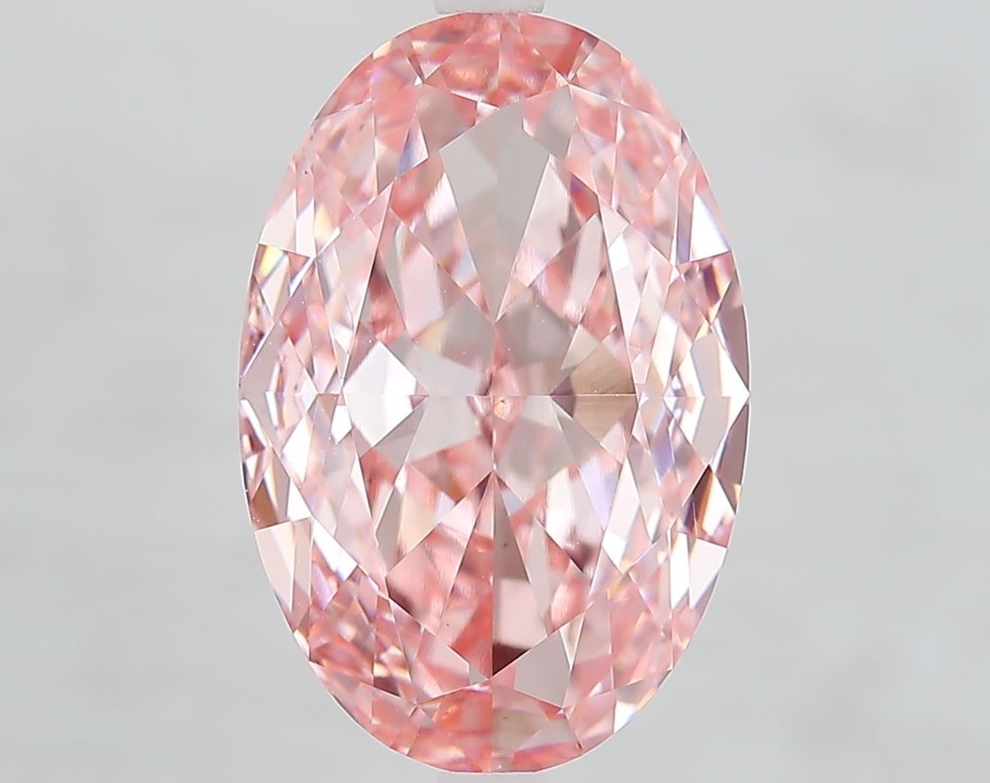 Loose Diamond - OVAL 8.1ct Fancy Vivid Pink VS1: Loose Diamond - OVAL 8.1ct Fancy Vivid Pink VS1 Source: This is a real non-mined Diamond that has been grown in a lab Shape: OVAL Carats: 8.1 Color: Fancy Vivid Pink Certification: IGI Video: