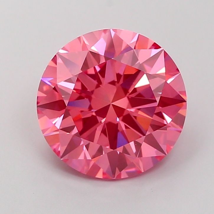 Ideal Loose Diamond - ROUND 4.02ct Fancy Vivid Pink VS1: Ideal Loose Diamond - ROUND 4.02ct Fancy Vivid Pink VS1 Source: This is a real non-mined Diamond that has been grown in a lab Shape: ROUND Carats: 4.02 Color: Fancy Vivid Pink Certification: IGI Video