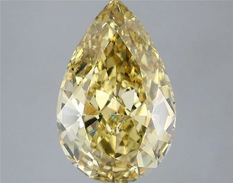 Loose Diamond - PEAR 4.58ct Fancy Intense Yellow VS1: Loose Diamond - PEAR 4.58ct Fancy Intense Yellow VS1 Source: This is a real non-mined Diamond that has been grown in a lab Shape: PEAR Carats: 4.58 Color: Fancy Intense Yellow Certification: IGI Video