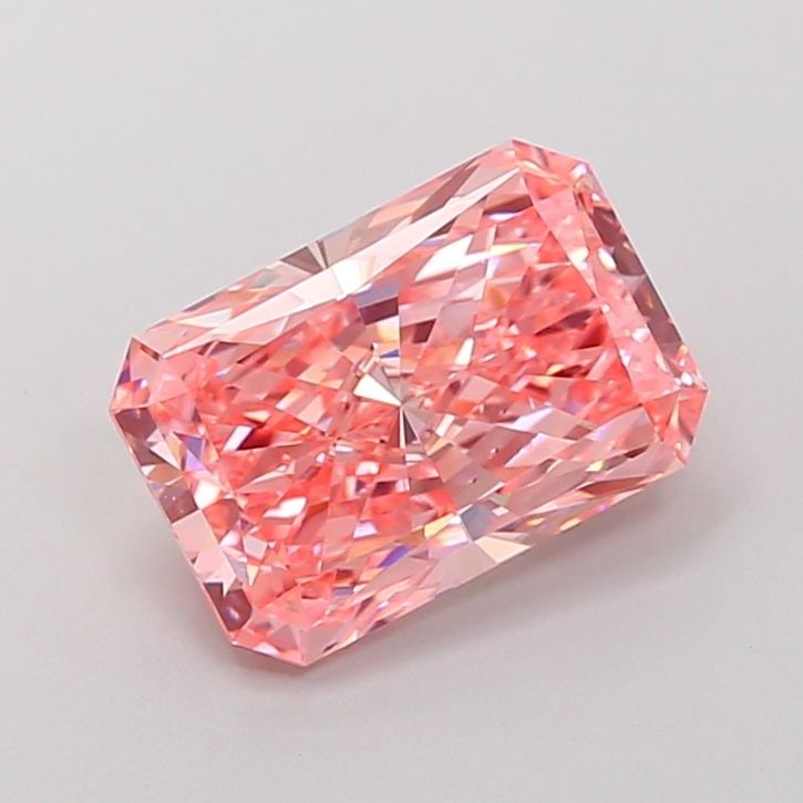 Loose Diamond - RADIANT 2.97ct Fancy Vivid Pink VS1: Loose Diamond - RADIANT 2.97ct Fancy Vivid Pink VS1 Source: This is a real non-mined Diamond that has been grown in a lab Shape: RADIANT Carats: 2.97 Color: Fancy Vivid Pink Certification: IGI Video: