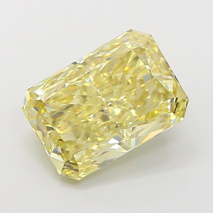 Loose Diamond - RADIANT 3.1ct Fancy Yellow VVS2: Loose Diamond - RADIANT 3.1ct Fancy Yellow VVS2 Source: This is a real non-mined Diamond that has been grown in a lab Shape: RADIANT Carats: 3.1 Color: Fancy Yellow Certification: IGI Video:
