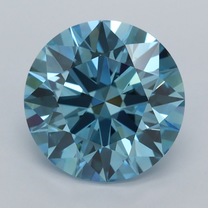 Ideal Loose Diamond - ROUND 2.54ct Fancy Vivid Blue VS2: Ideal Loose Diamond - ROUND 2.54ct Fancy Vivid Blue VS2 Source: This is a real non-mined Diamond that has been grown in a lab Shape: ROUND Carats: 2.54 Color: Fancy Vivid Blue Certification: IGI Video