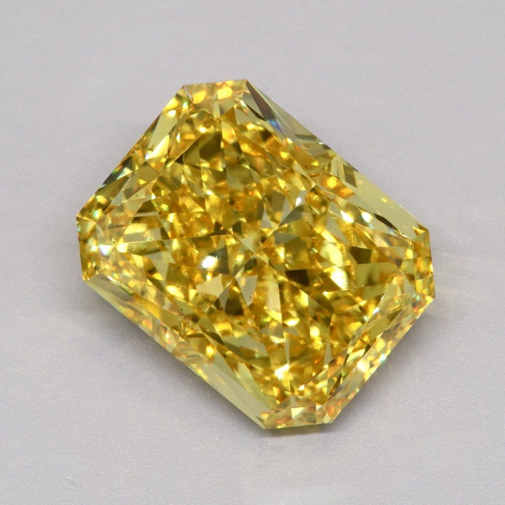 Loose Diamond - RADIANT 10.02ct Fancy Vivid Yellow VS1: Loose Diamond - RADIANT 10.02ct Fancy Vivid Yellow VS1 Source: This is a real non-mined Diamond that has been grown in a lab Shape: RADIANT Carats: 10.02 Color: Fancy Vivid Yellow Certification: IGI V