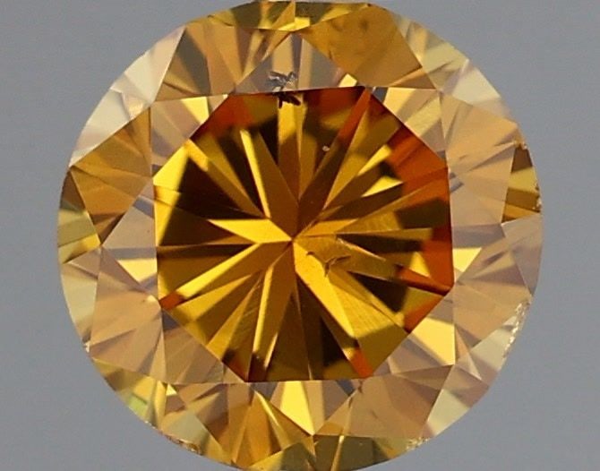 Loose Diamond - ROUND 0.38ct Fancy Deep Brownish Yellowish Orange (1 of 1)
